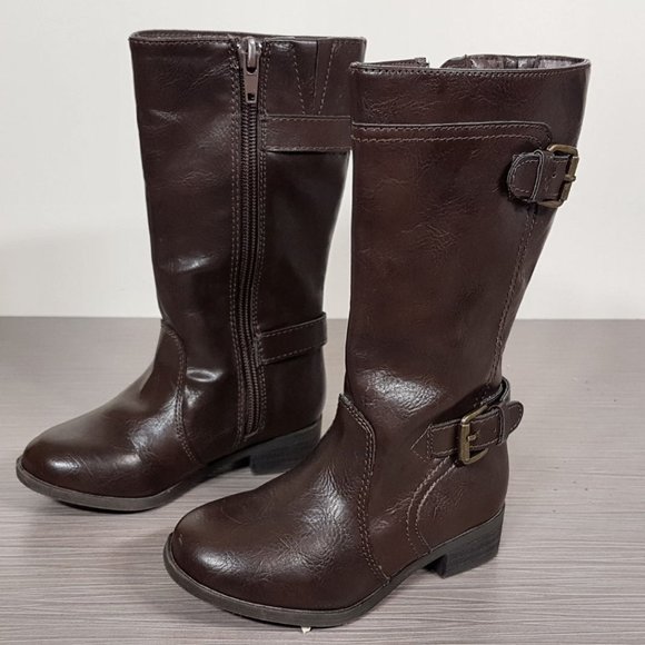 Nordstrom 'Brynn' Riding Boot Toddler Brown (age 2-4) Size 8 - Picture 3 of 6